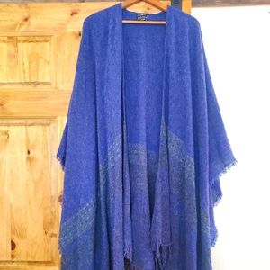 Kerry Woollen Mills Celtic Irish Blue shawl